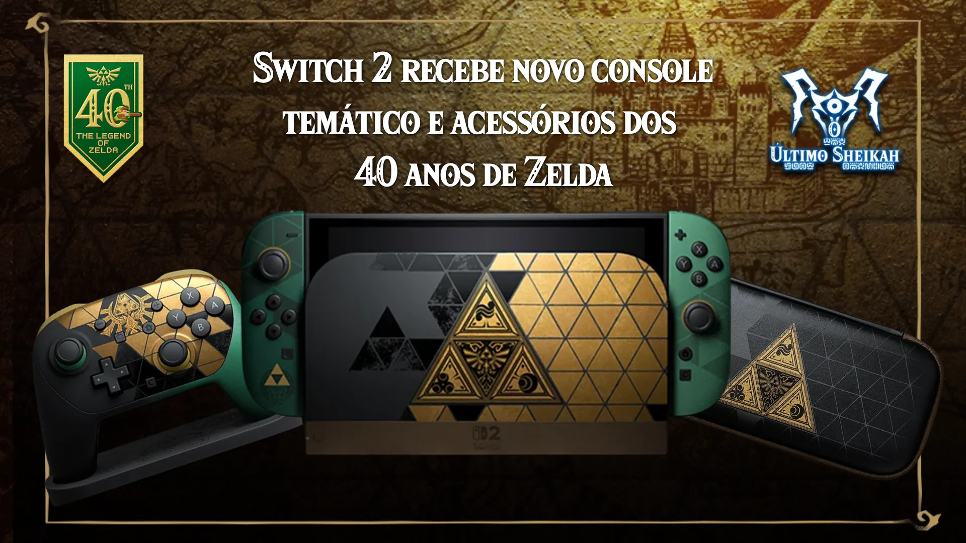 Switch 2 recebe novo console temático e acessórios dos 40 anos de Zelda